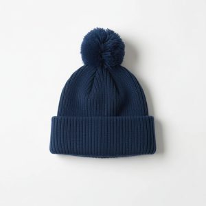 Ribbed Wool Beanie with Pompon - Image 4